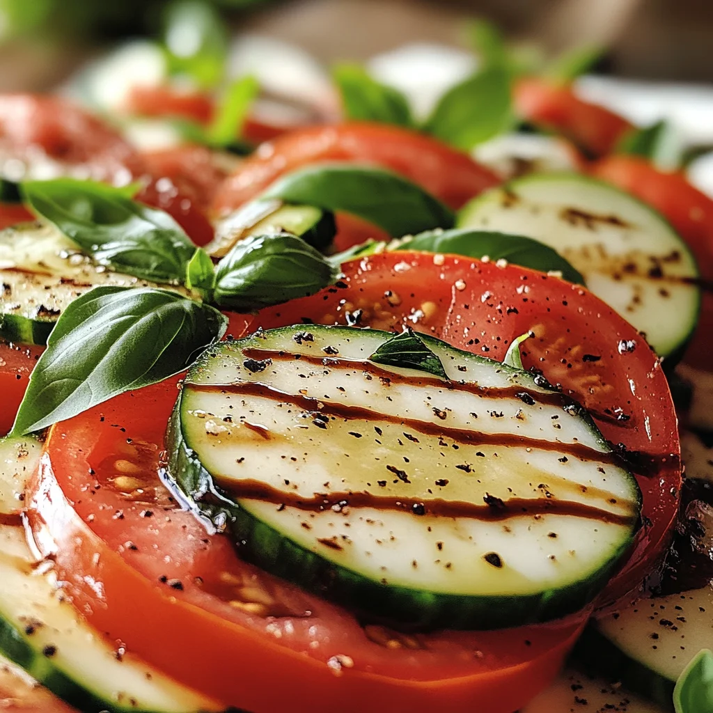 Easy Cucumber Caprese Salad