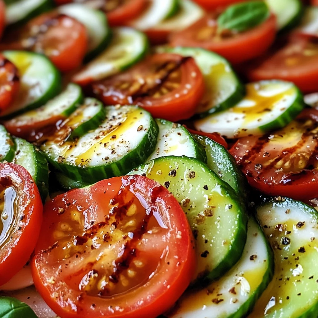 Easy Cucumber Caprese Salad image 2