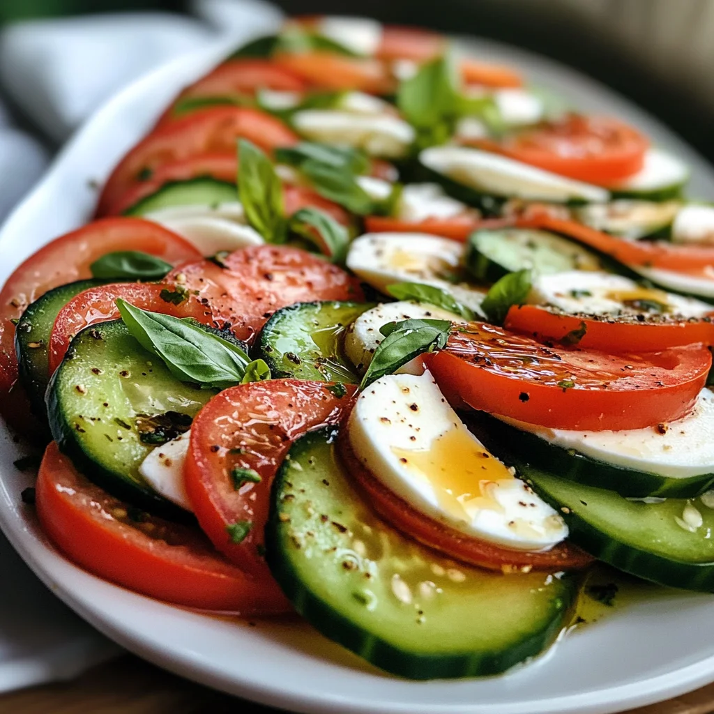 Easy Cucumber Caprese Salad image 3