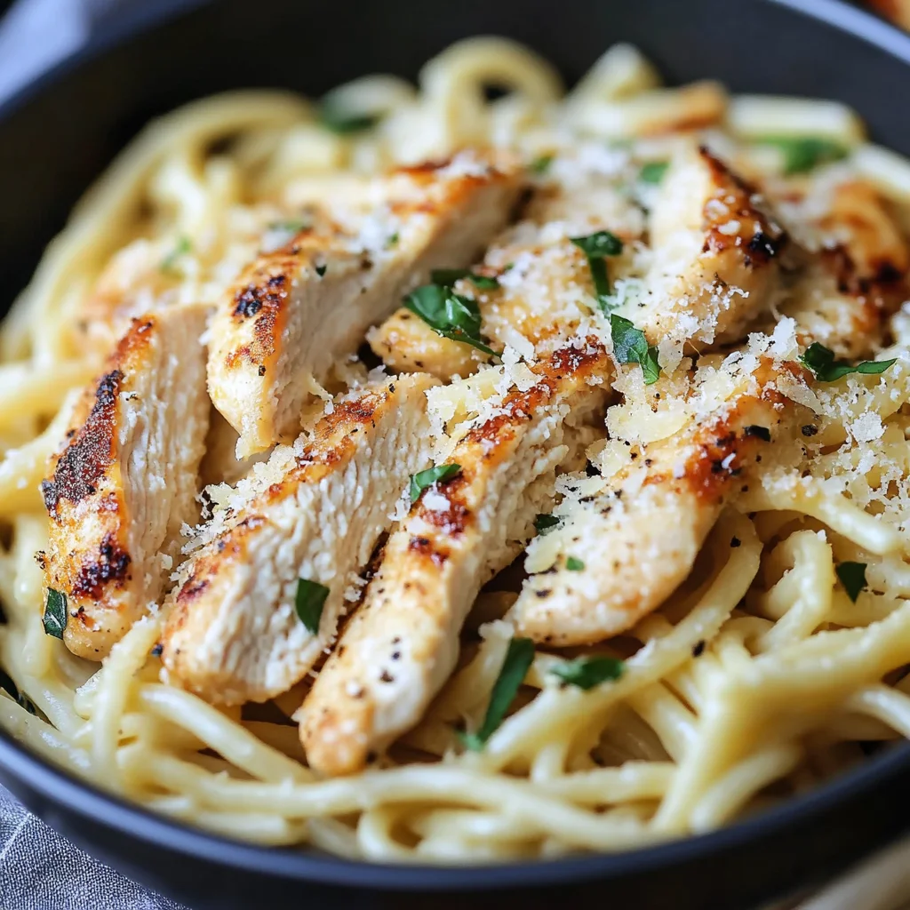 Easy Garlic Parmesan Chicken Pasta