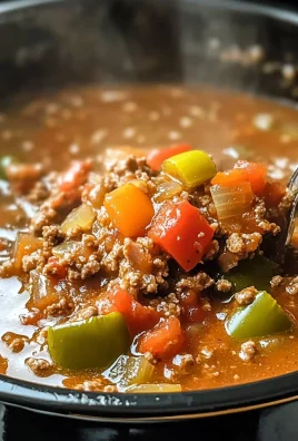 High Protein Stuffed Pepper Soup Recipe for the Slow Cooker