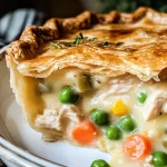 Homemade Chicken Pot Pie with Flaky Crust and Creamy Filling