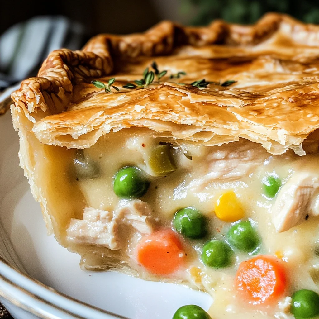 Homemade Chicken Pot Pie with Flaky Crust and Creamy Filling