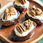 Honey-Cinnamon Cream Cheese Stuffed Dates