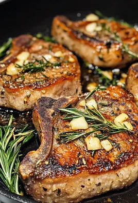 Keto Garlic Rosemary Pan Seared Pork Chops