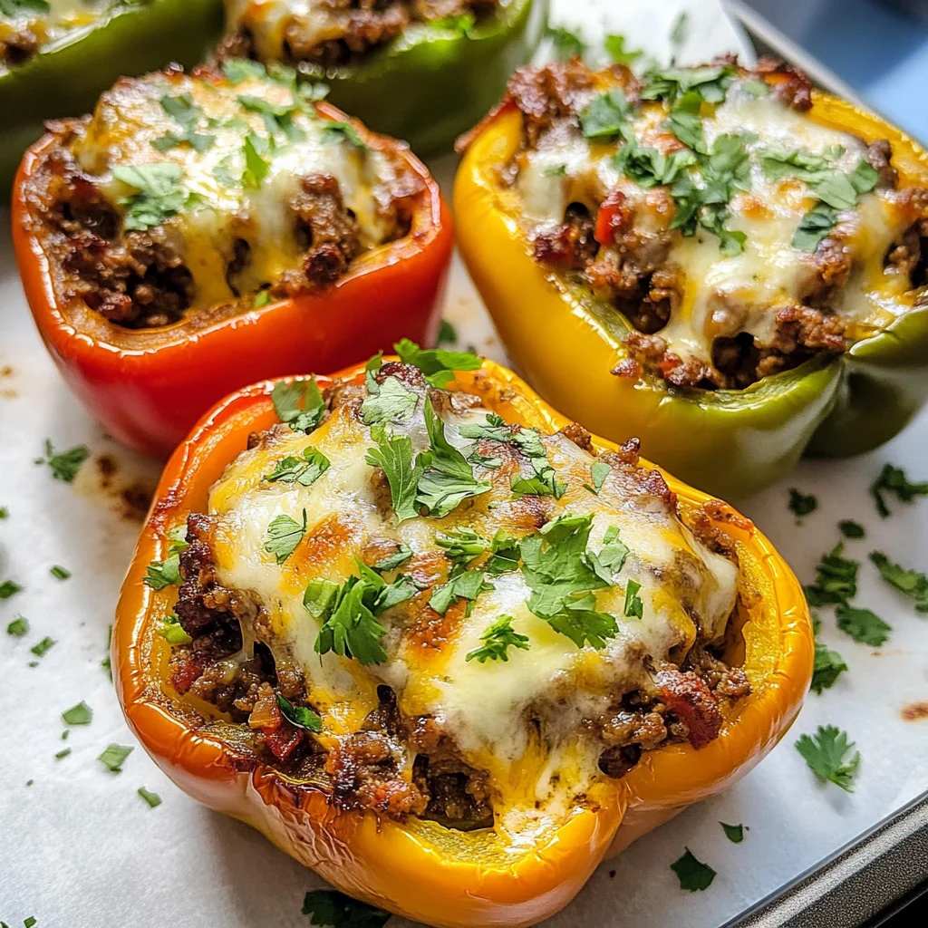 Keto Taco Steak Stuffed Peppers