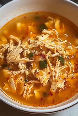 Korean Inspired Spicy Chicken Noodle Soup
