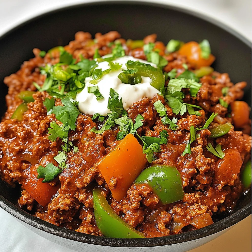 Low-Carb Pumpkin Chili Sloppy Joe Skillet