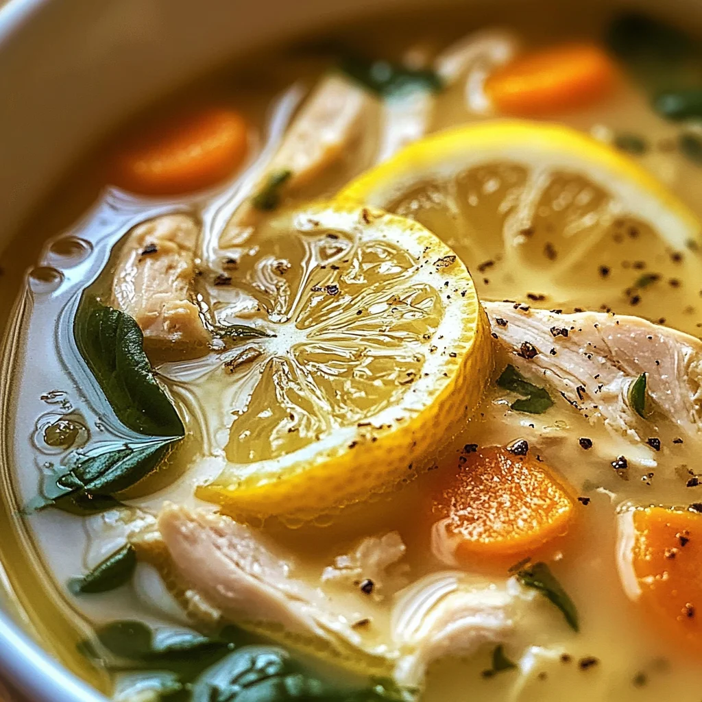 Mediterranean Lemon Chicken Soup