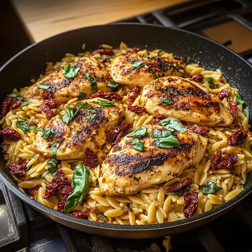 One Pan Marry Me Chicken Orzo – A Creamy Dream Dinner Without the Mess