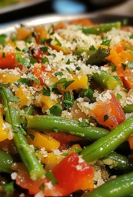 Parmesan Green Beans & Peppers