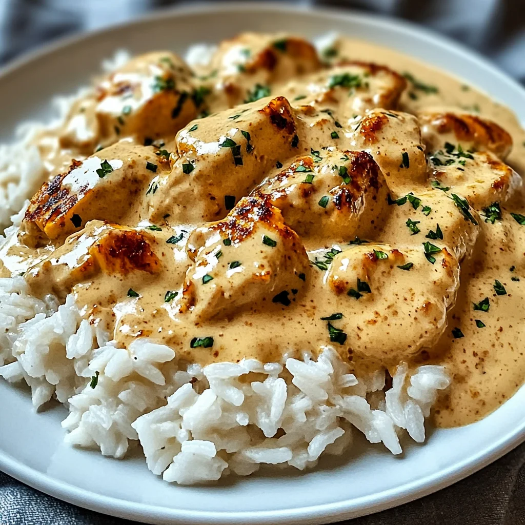 Quick and Easy Creamy Smothered Chicken and Rice