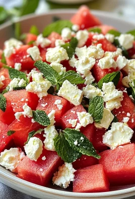 Refreshing Watermelon Salad with Feta and Mint