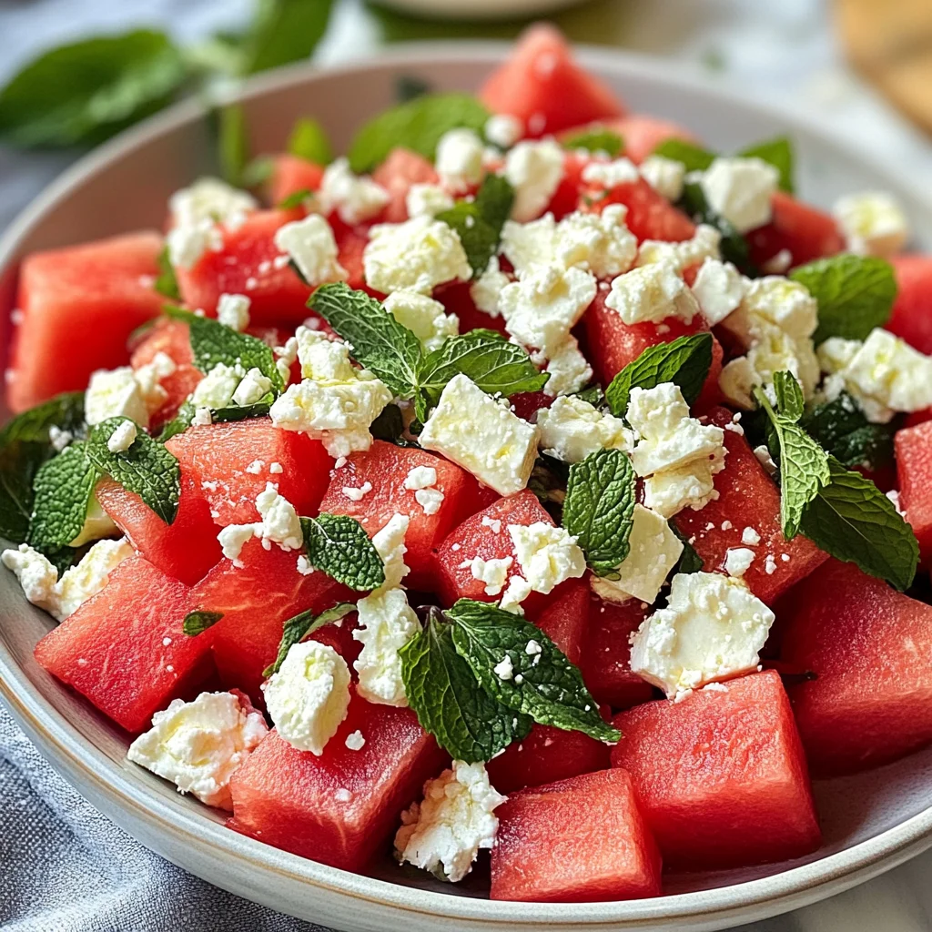 Refreshing Watermelon Salad with Feta and Mint