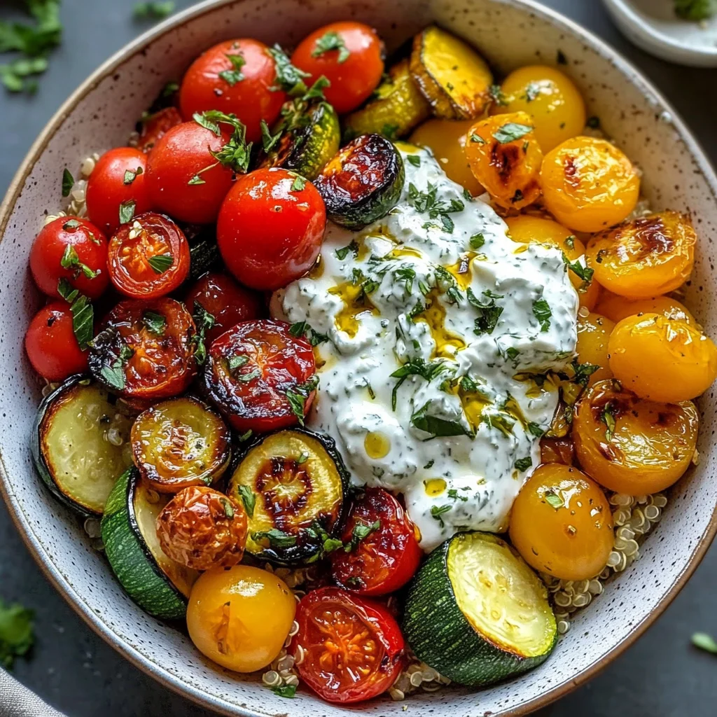 Roasted Veggie Tzatziki Bowls