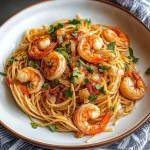 Smoky Shrimp Pasta with Angel Hair and Sweet Onions