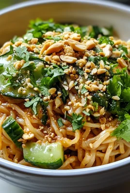 Spicy Peanut Noodles with Cucumber