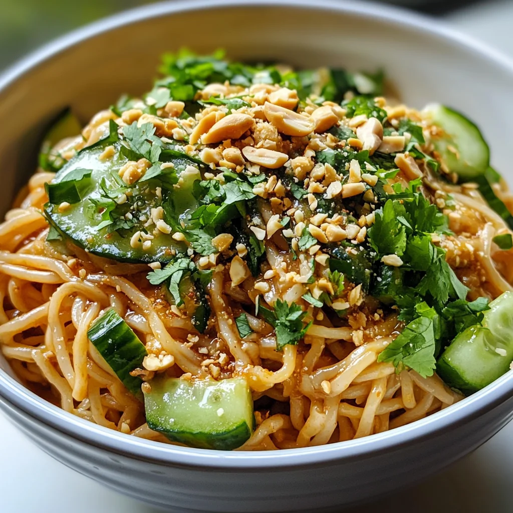 Spicy Peanut Noodles with Cucumber