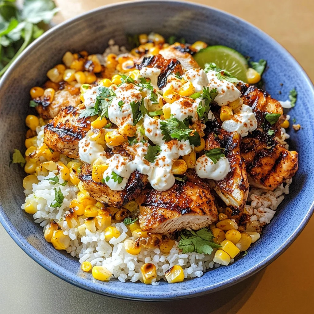 Street Corn Chicken Rice Bowl