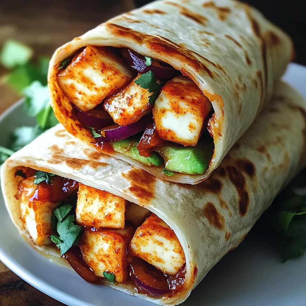Sweet Chili Halloumi Wraps
