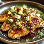Sweet and Spicy Hot Honey Feta Chicken