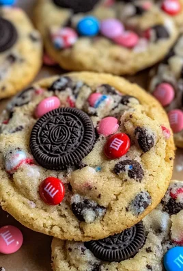 Valentine's day Oreo M&m's cookies