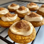 Whole Wheat Pumpkin Cookies with a Maple Cream Cheese Frosting