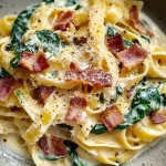 20-Minute Bacon and Spinach Pasta (Quick and Creamy)