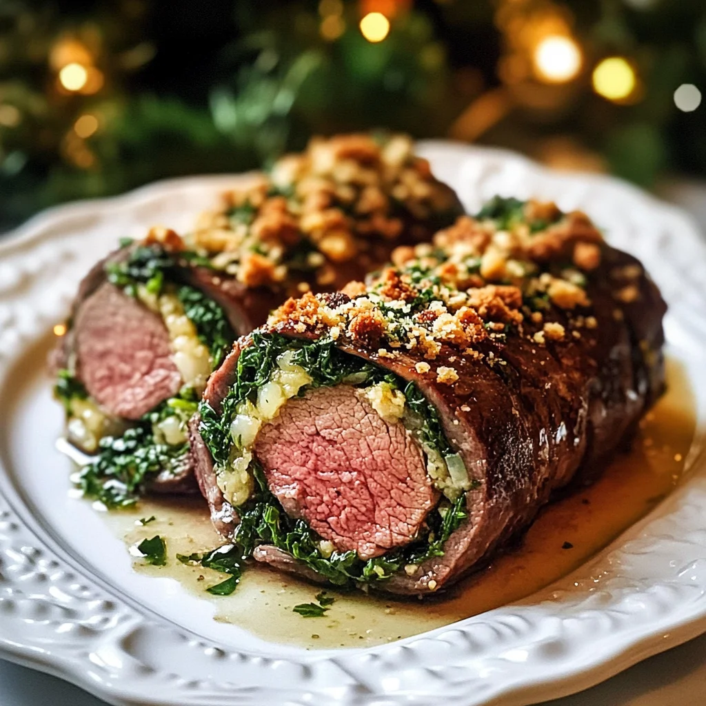 Best Christmas Stuffed Beef Tenderloin