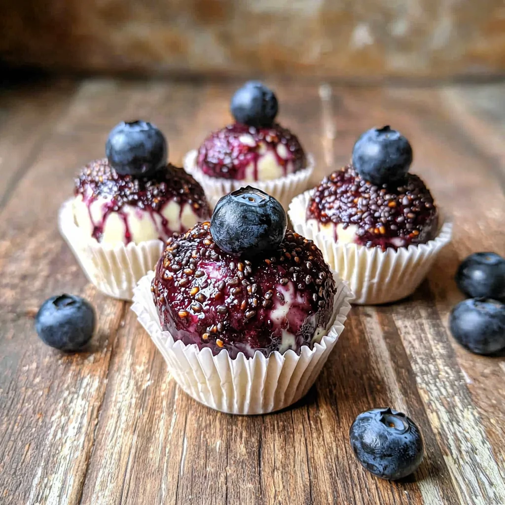 Blueberry Cheesecake Protein Bites – A No-Bake, High-Protein Snack