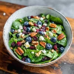 Blueberry Spinach Salad with Honey Balsamic Dressing