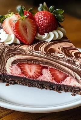 Chocolate Strawberry Swirl Cheesecake