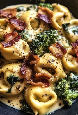 Creamy Bacon Tortellini with Charred Broccoli