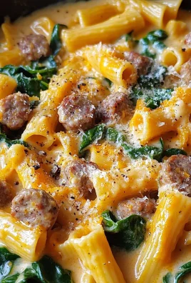 Creamy Butternut Squash Pasta with Sausage and Spinach