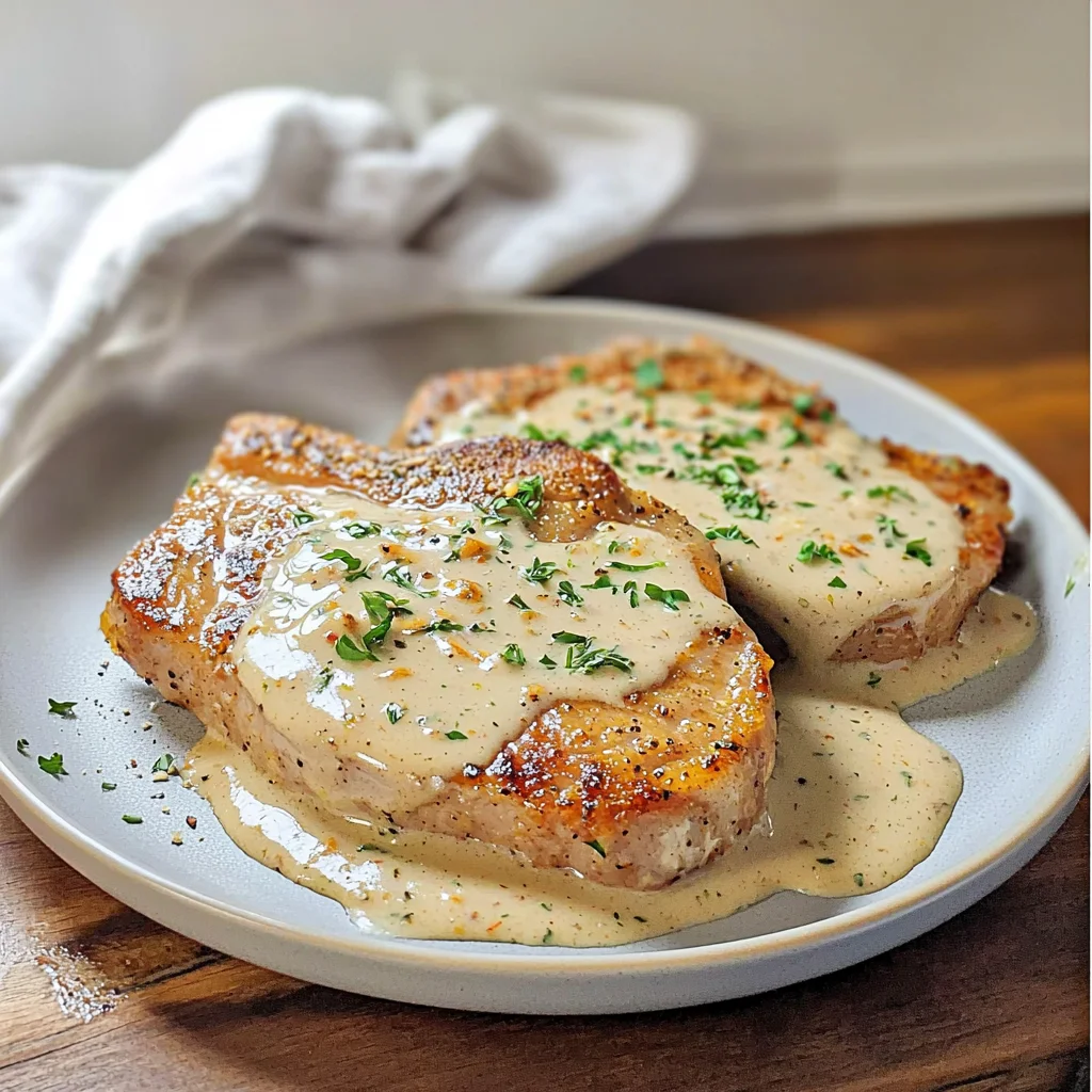 Creamy Keto Ranch Pork Chops