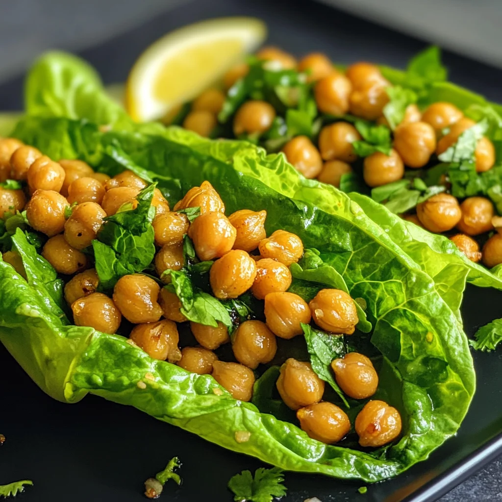 Crispy Chickpea Lettuce Wraps
