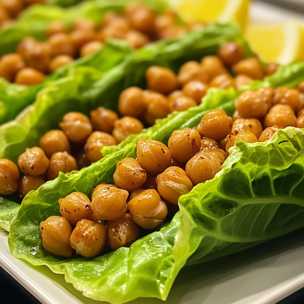 Crispy Chickpea Lettuce Wraps