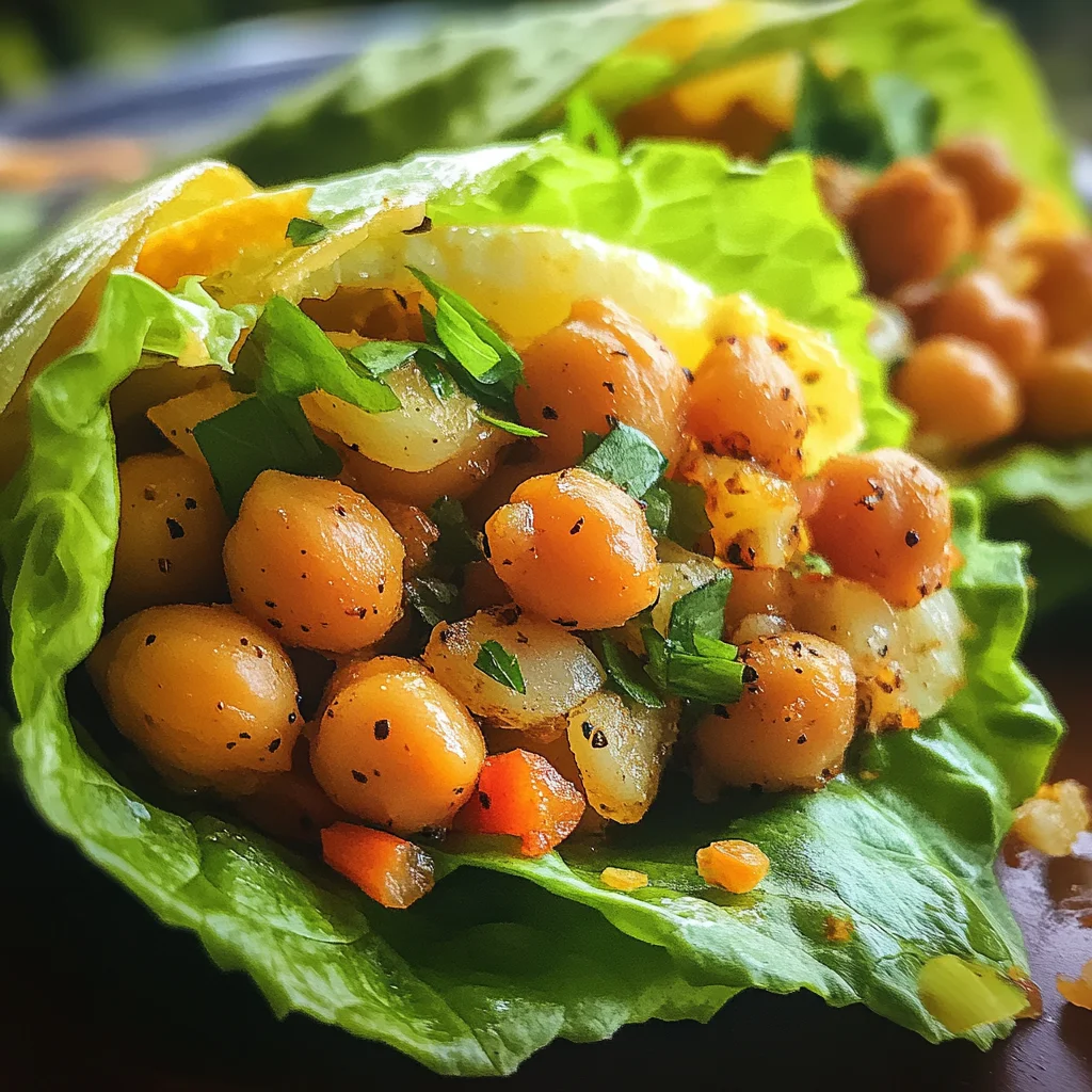 Crispy Chickpea Lettuce Wraps