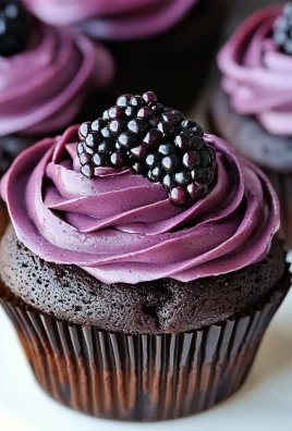 Decadent Dark Chocolate Blackberry Cupcakes