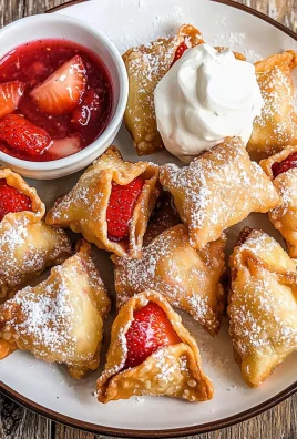 Deep-Fried Strawberry Cheesecake Stuffed Wonton Bites: Irresistibly Crispy!