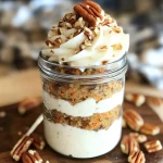 Delicious Carrot Cake in a Jar with Cream Cheese Frosting