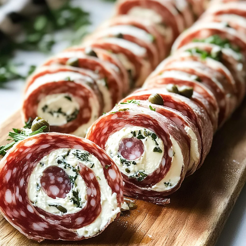 Delicious Cream Cheese Salami Roll Ups for a Quick Appetizer