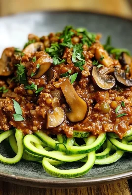 Delicious Porcini and Green Lentil Bolognese with Courgetti Recipe