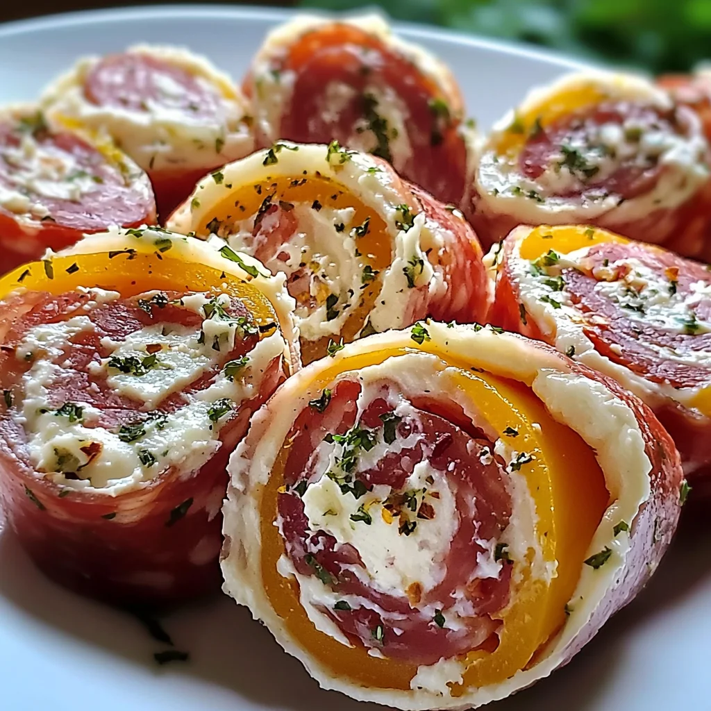 Delicious Salami Roll-Ups for Easy Snacking with Cream Cheese