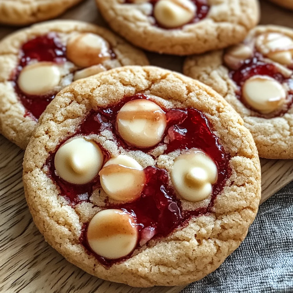 Delicious White Chocolate Cherry Jam Cookies for Easy Baking