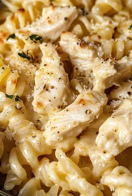 Easy 4 Ingredient Crockpot Garlic Parm Chicken Pasta Recipe