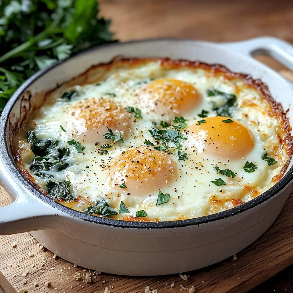 Easy Baked Eggs Florentine for Two