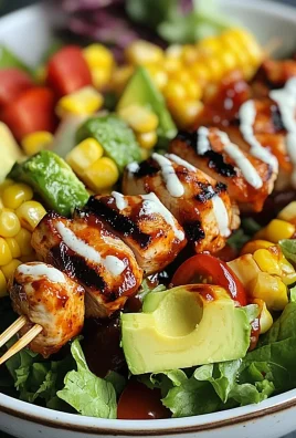 Easy Grilled BBQ Chicken Skewer Salad for Summer Gatherings