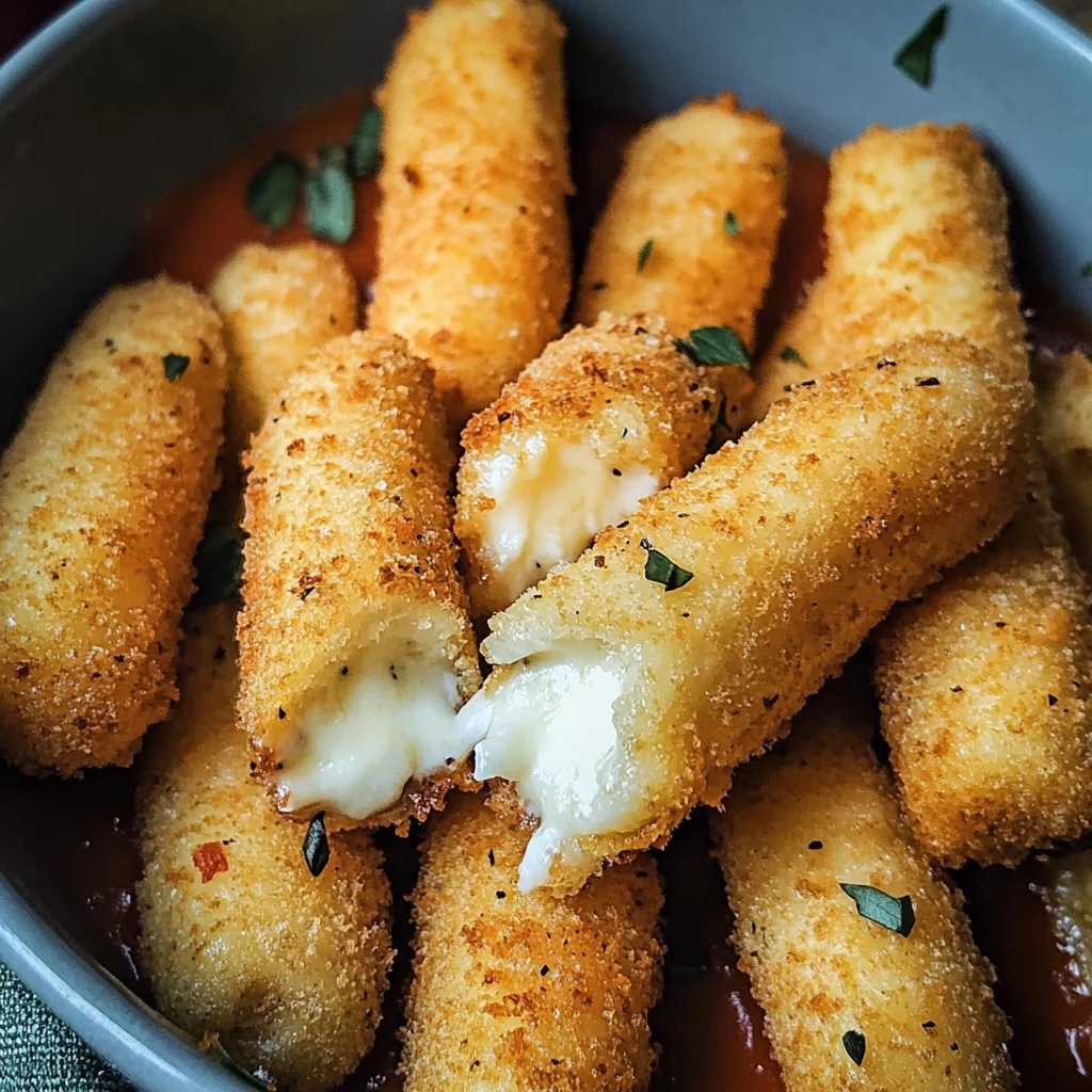 Easy Oven-Baked Mozzarella Sticks Recipe for Perfect Snacks