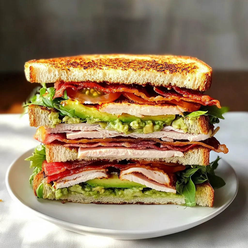Easy Turkey Avocado Club Sandwich